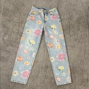 Wild Fable Floral Straight Leg Jeans - Multicolor